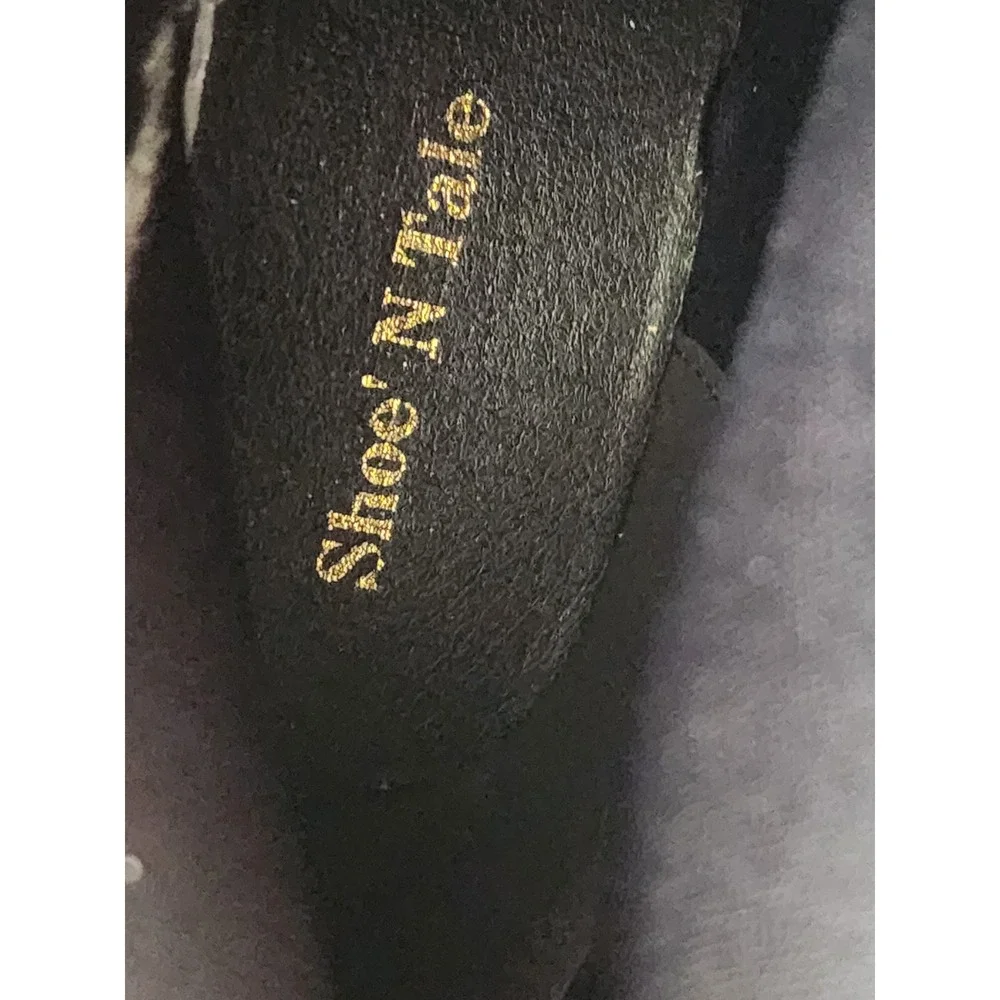 Shoe'N Tale Black Knee High Boots Vegan Leather Tall Riding Boots Womens Size 10